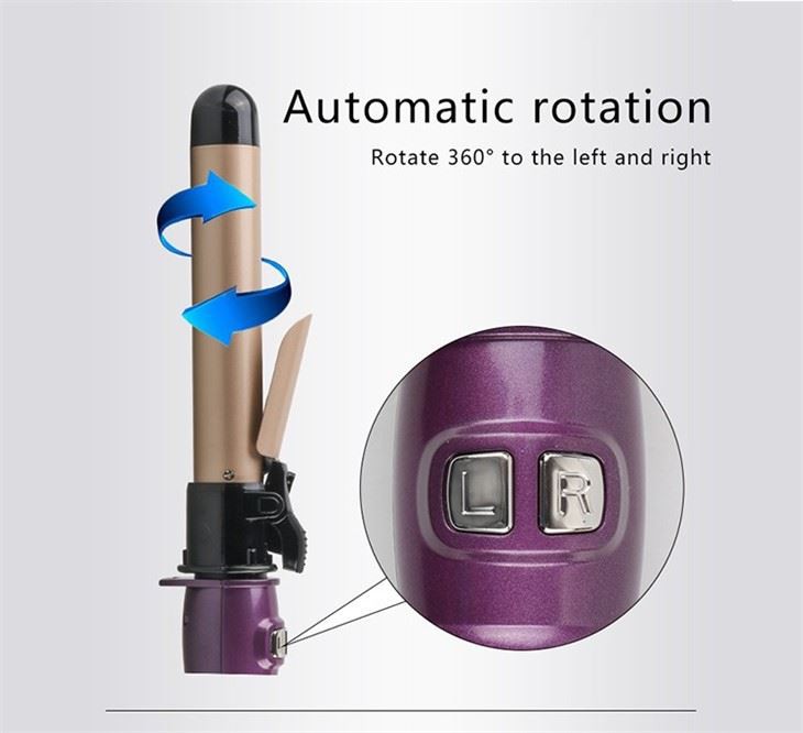 เครื่องม้วนผมไฟฟ้าแบบหมุนอัตโนมัติ 360°