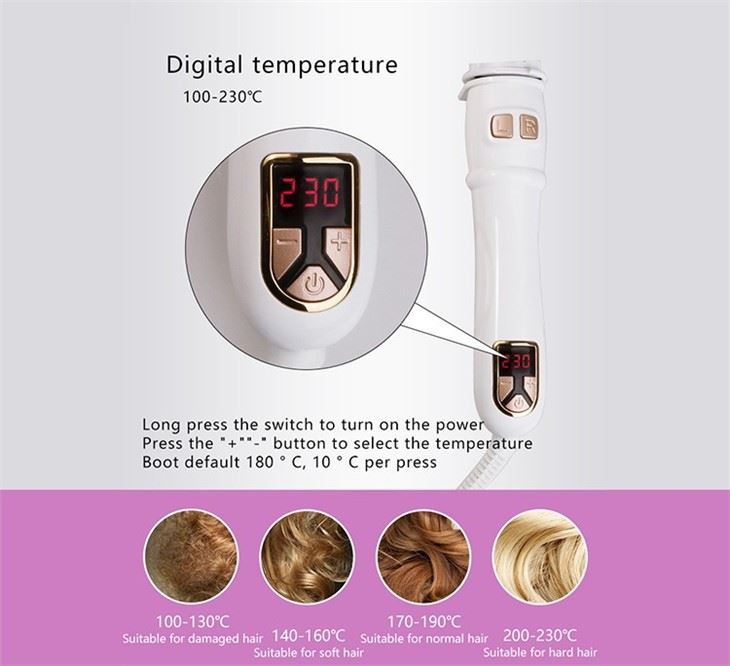 เครื่องม้วนผมไฟฟ้าแบบหมุนอัตโนมัติ 360°